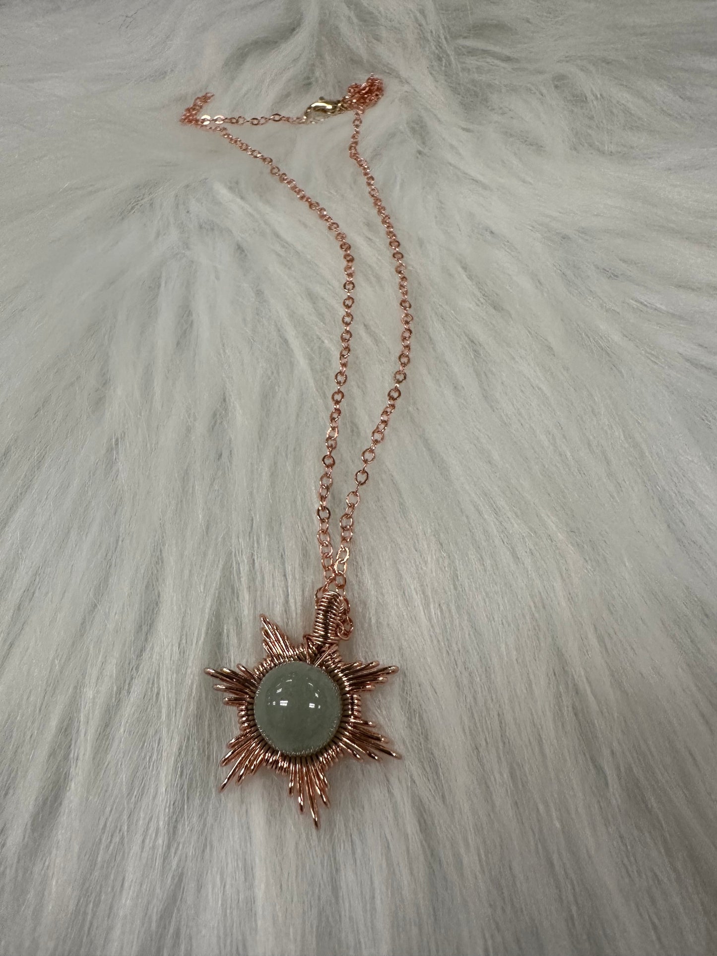 Celestial collection light green necklace