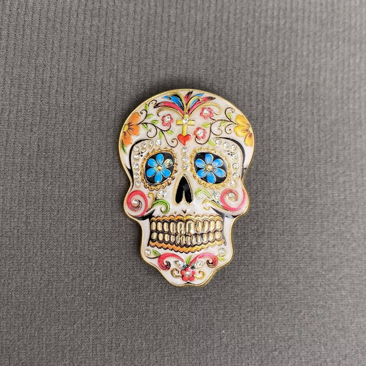 Skull Brooch: Green