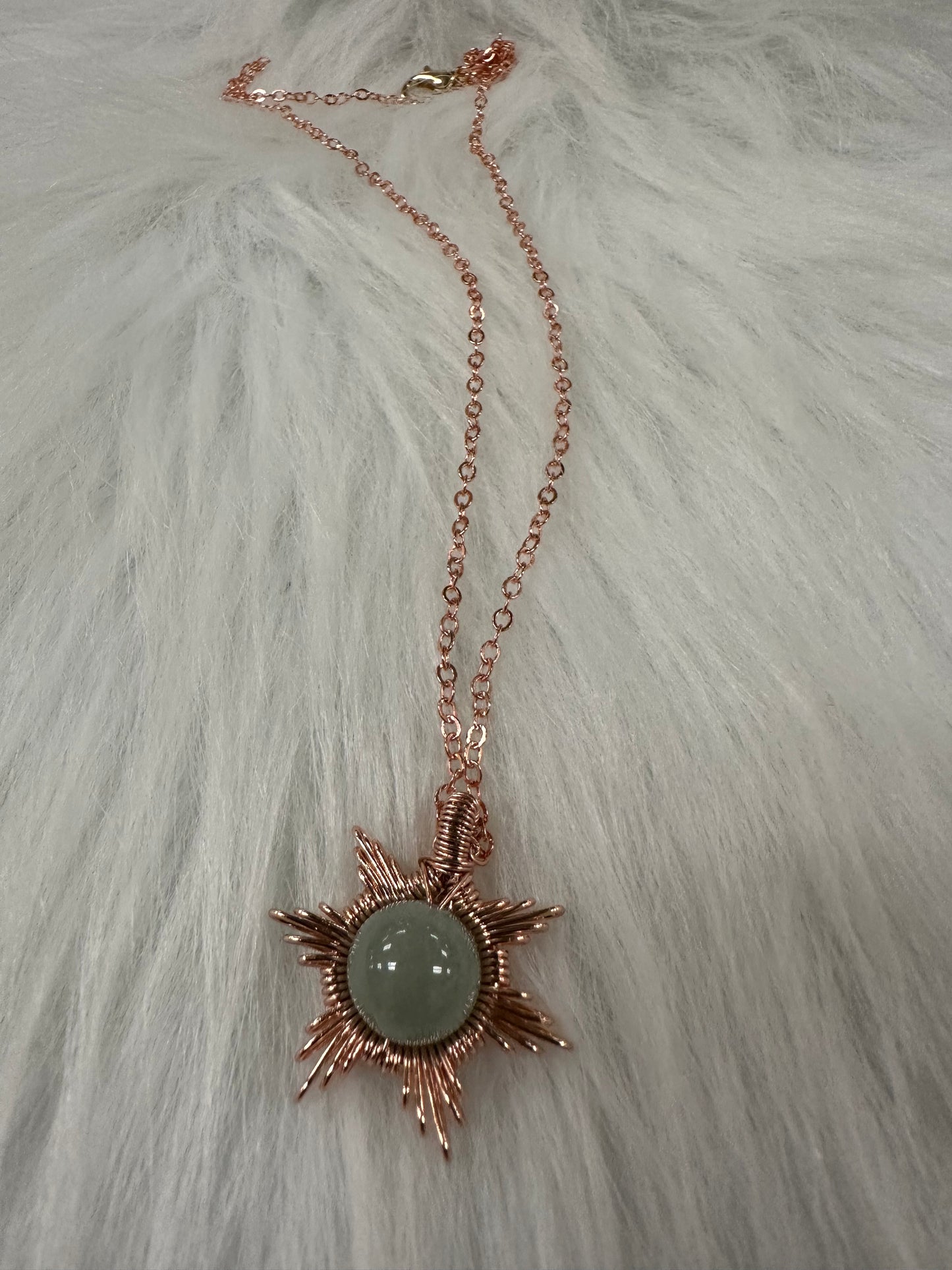 Celestial collection light green necklace