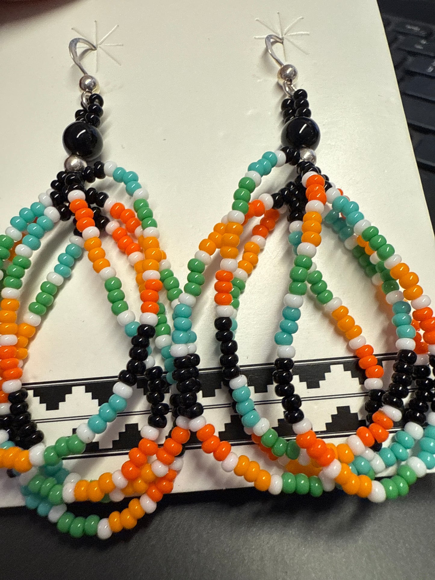 Genuine Hand Beaded Indigenous Earrings