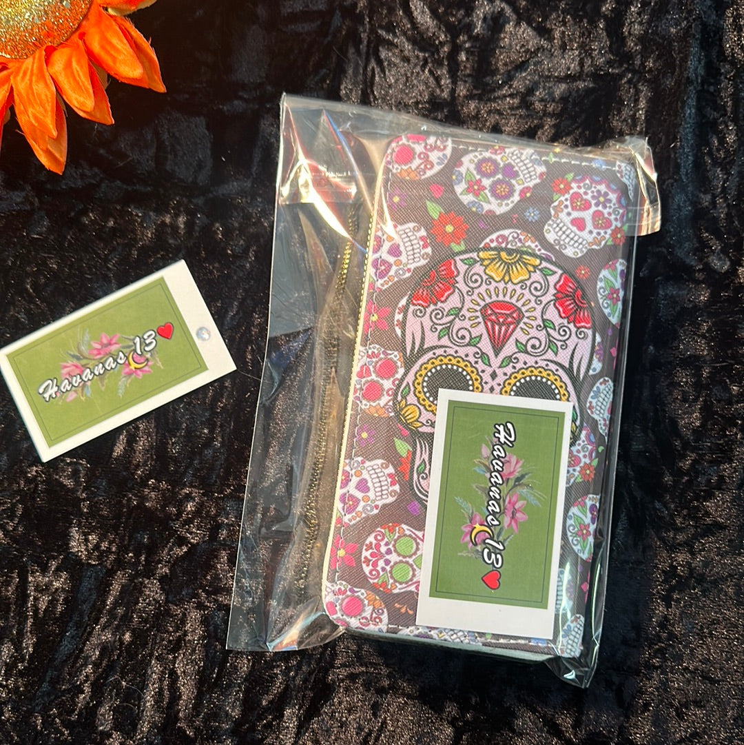 Dia de Los Muertos Wallet Red Diamond