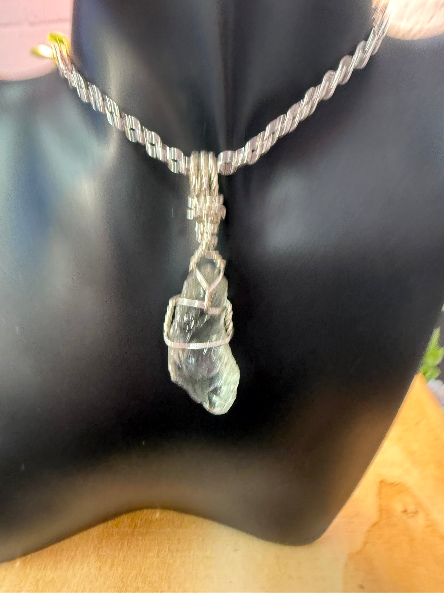 Prasiolite Crystal Pendant
