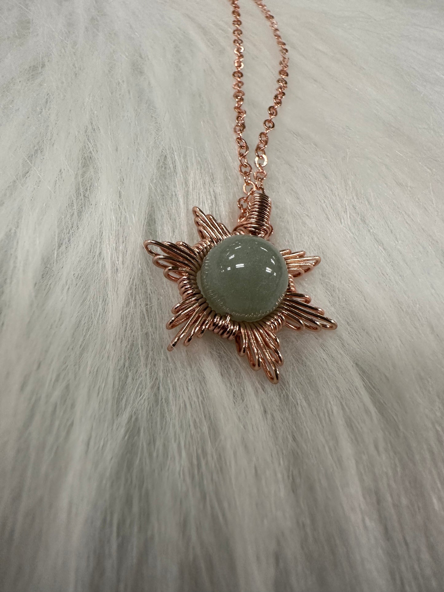 Celestial collection light green necklace