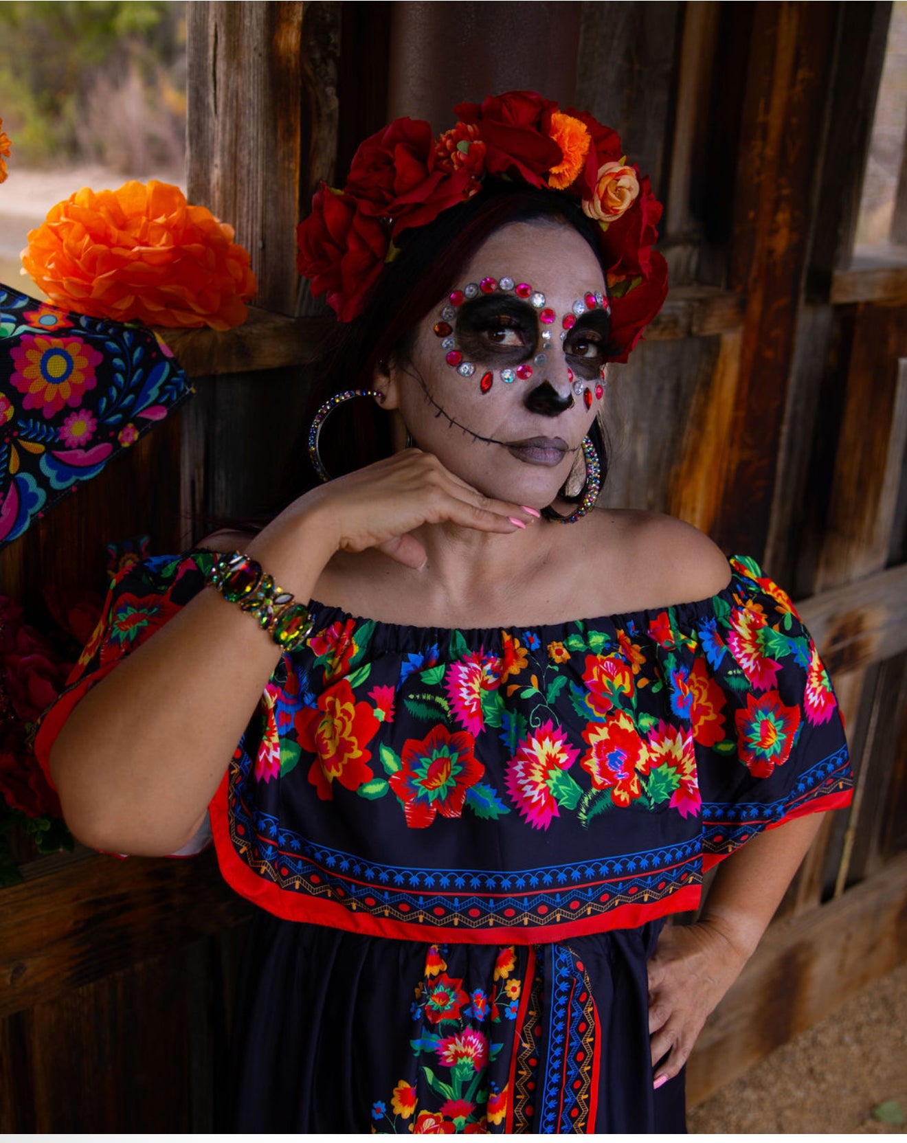 Pink Dia de Los Muertos
