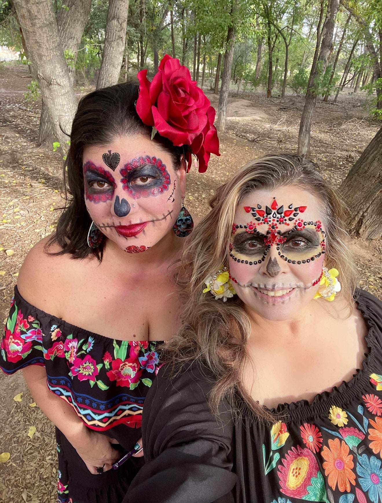 Pink Hair Flower Dia de Los Muertos