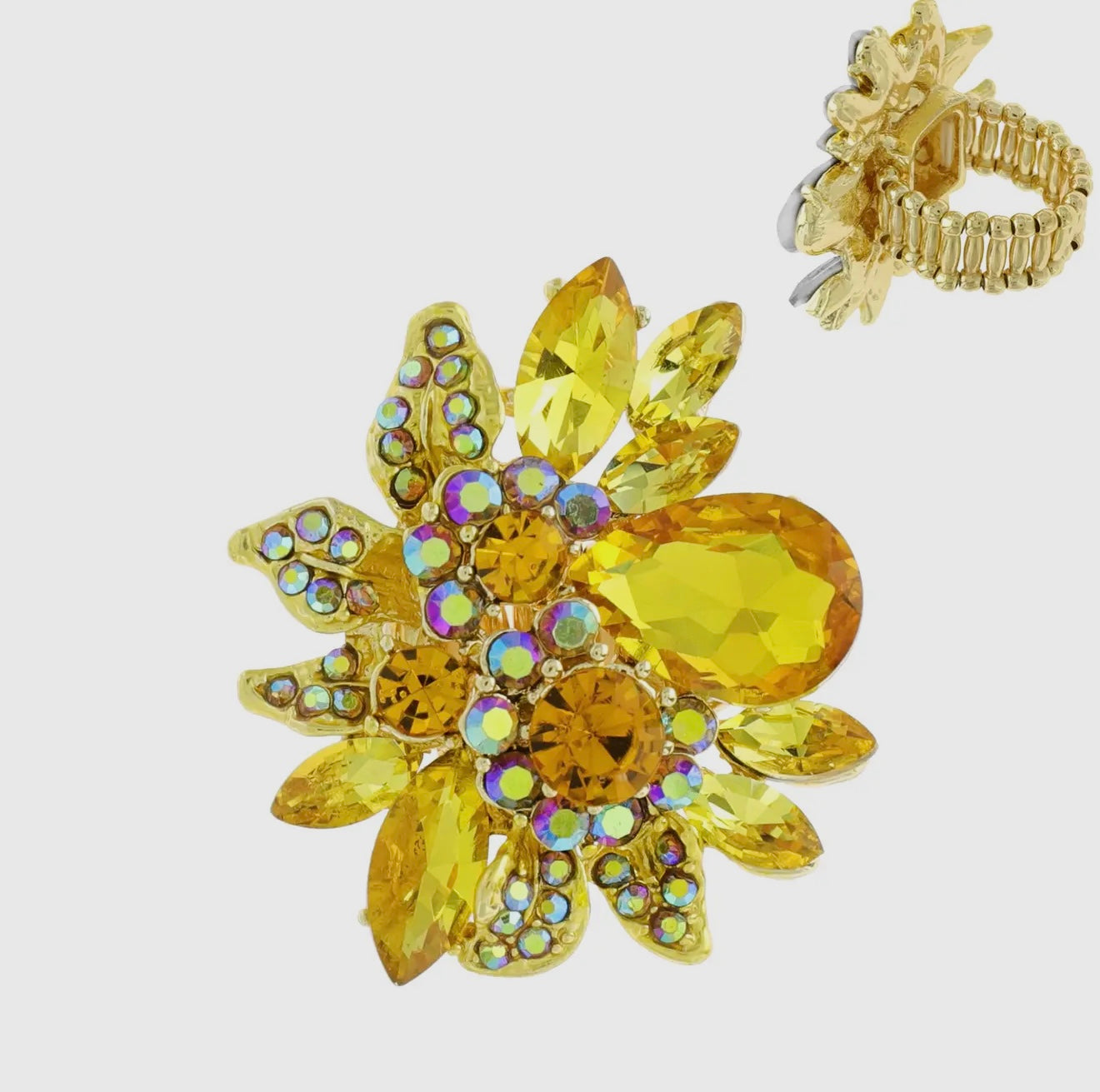 Crystal gemstone earrings vintage