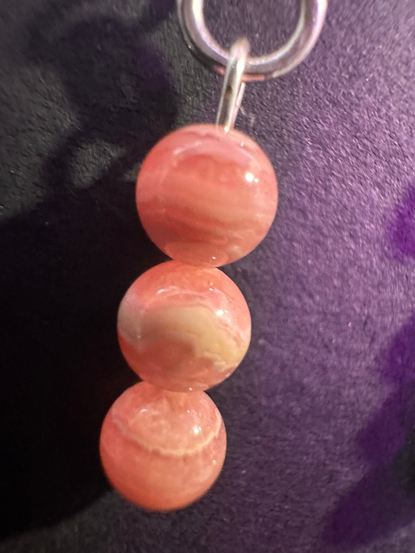 Rhodochrosite handmade earrings