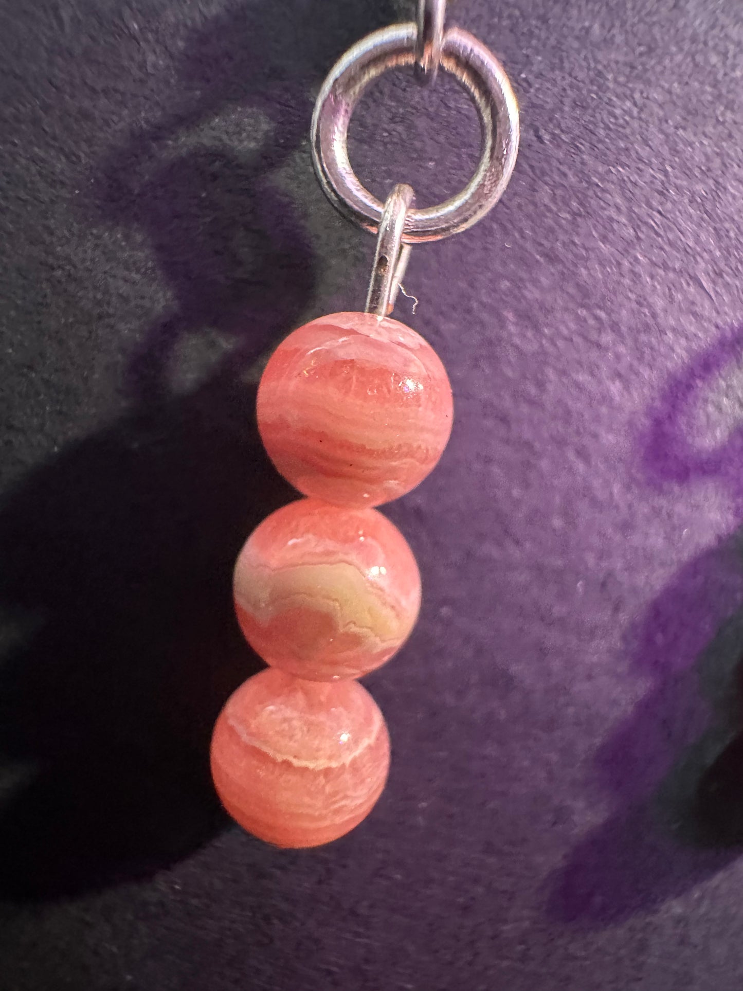 Rhodochrosite handmade earrings