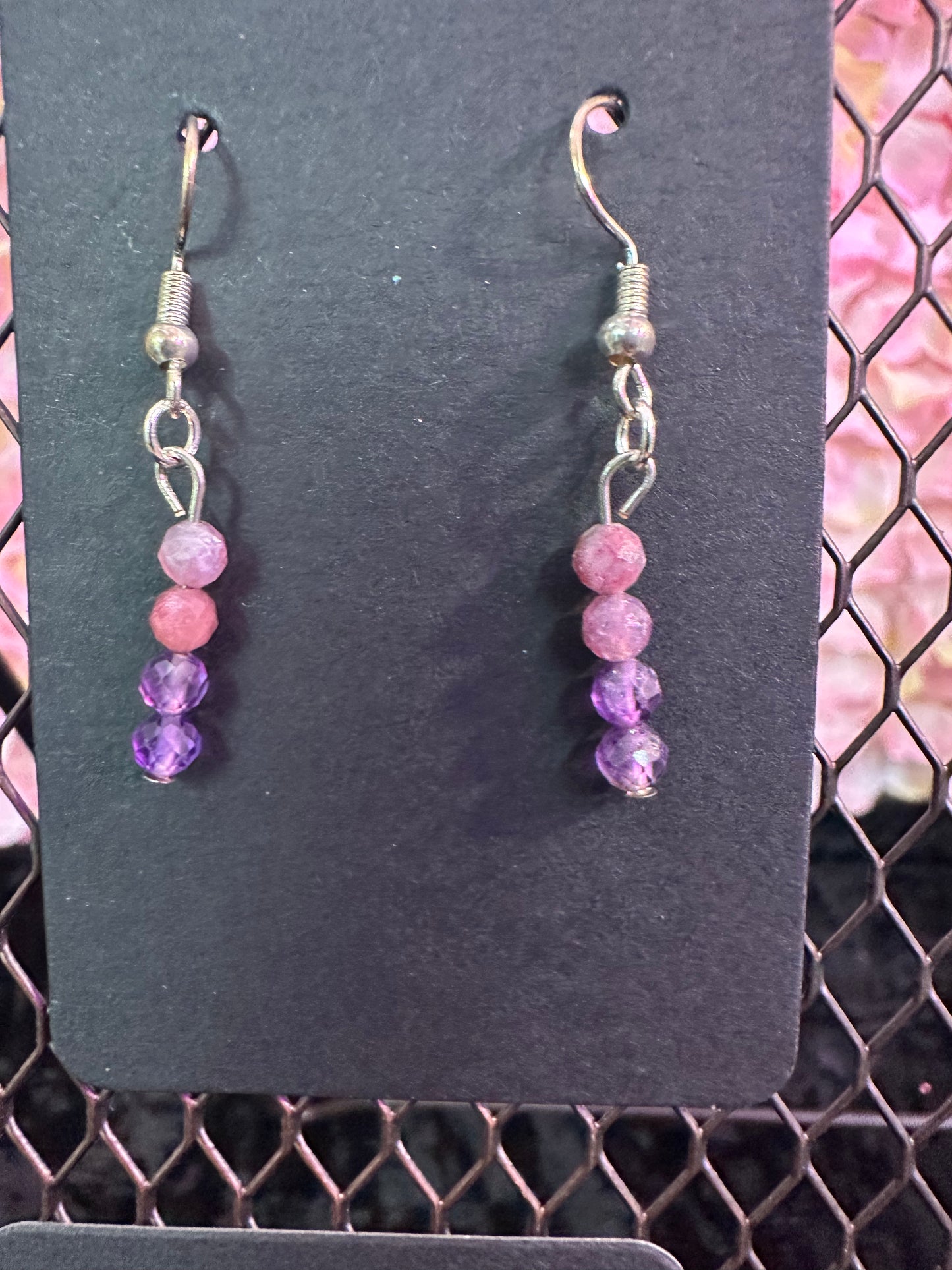 Flourite mini dangle earrings