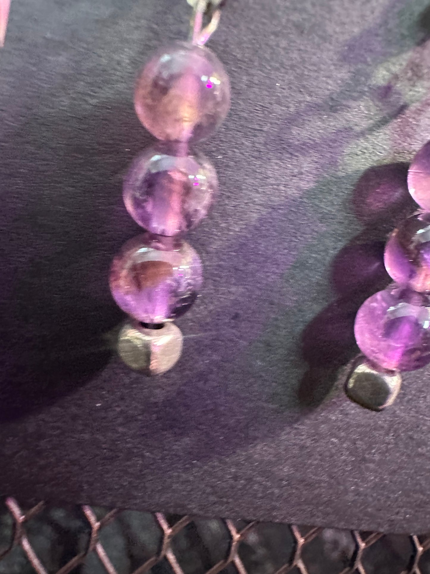 Amethyst dangle handmade earrings