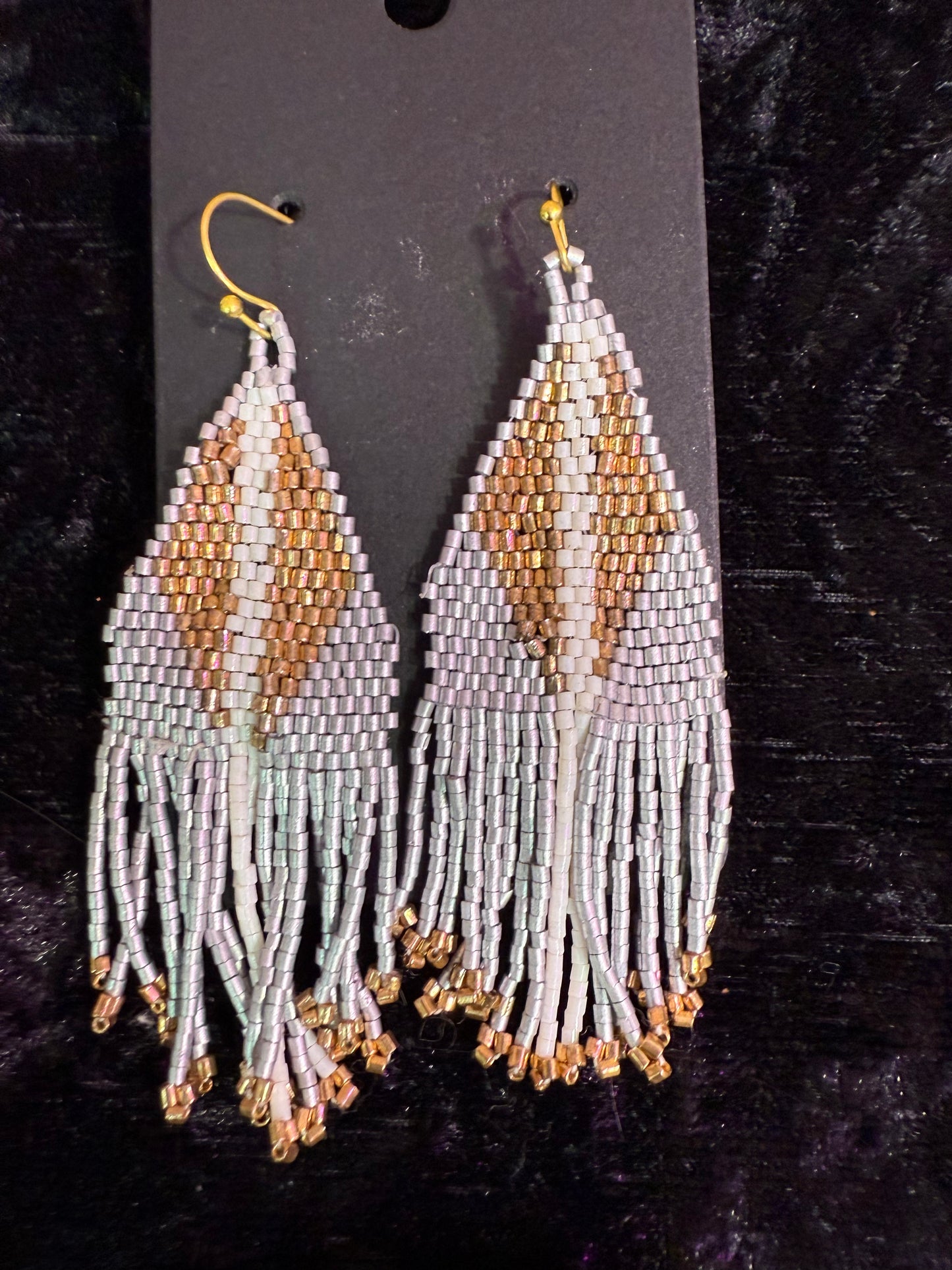 Metallic Beaded earrings