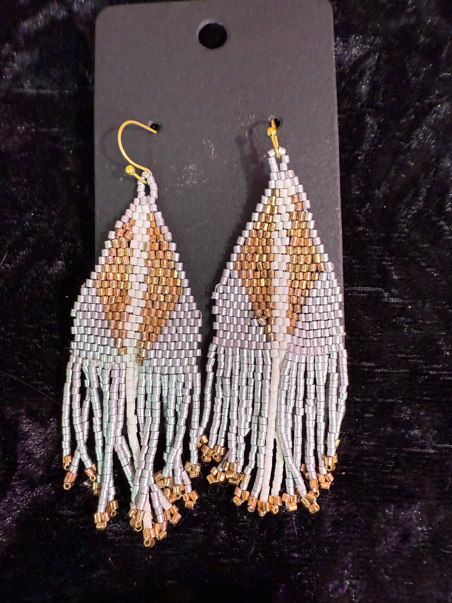 Metallic Beaded earrings