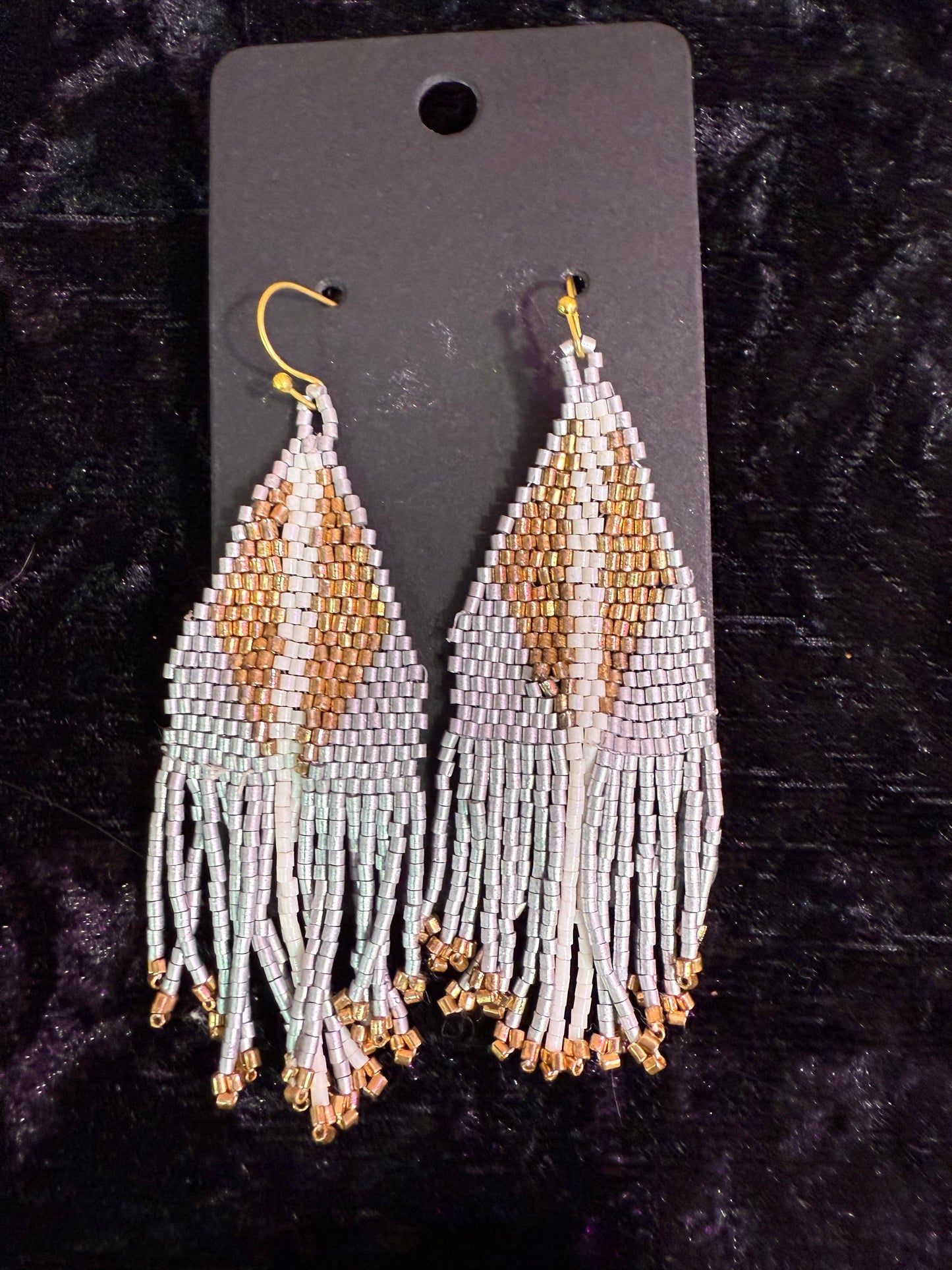 Metallic Beaded earrings