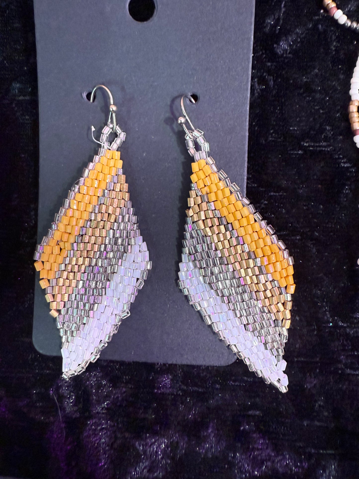 Peachy beaded earrings