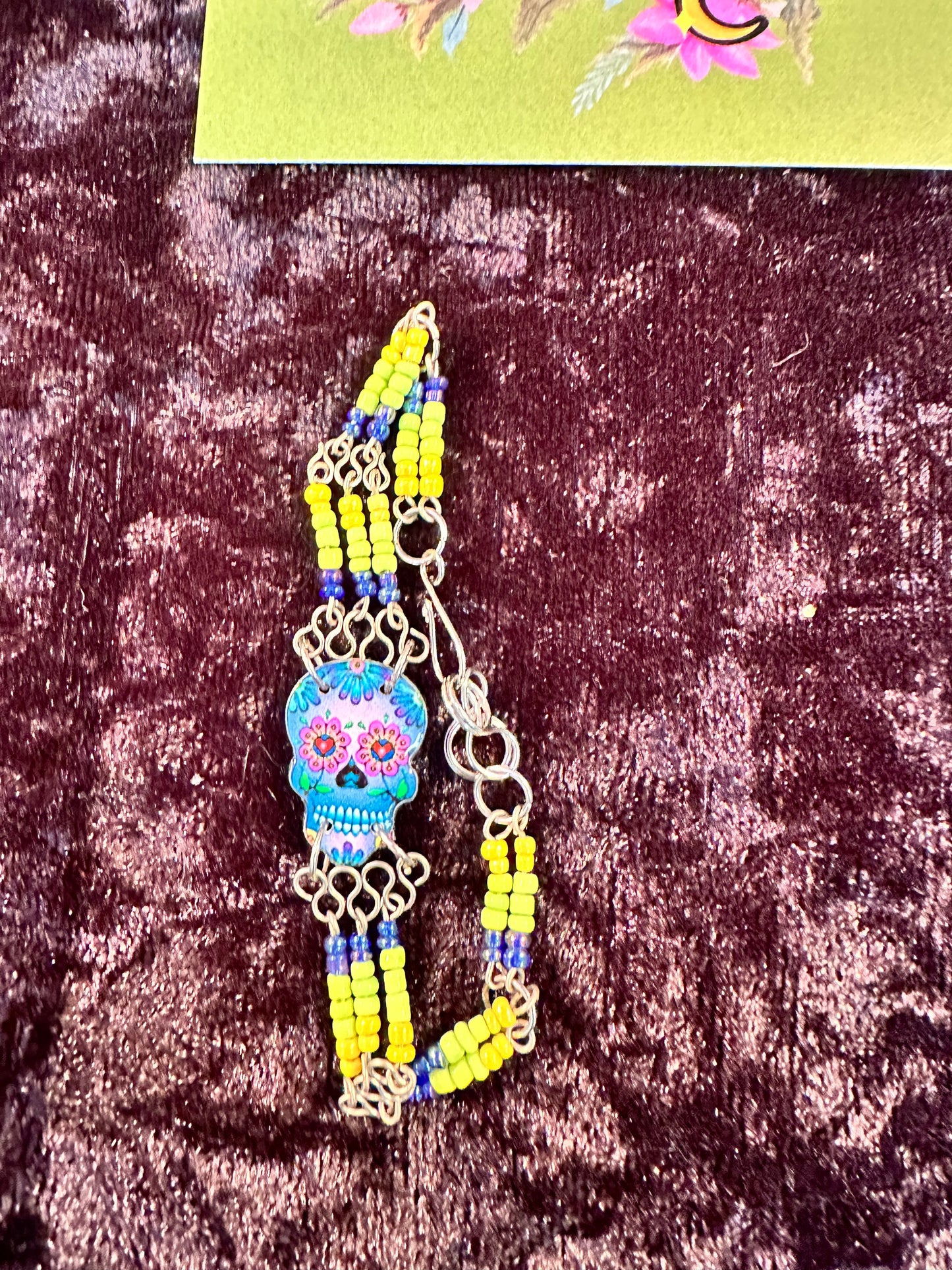 Dia De Los Muertos Bracelet Green