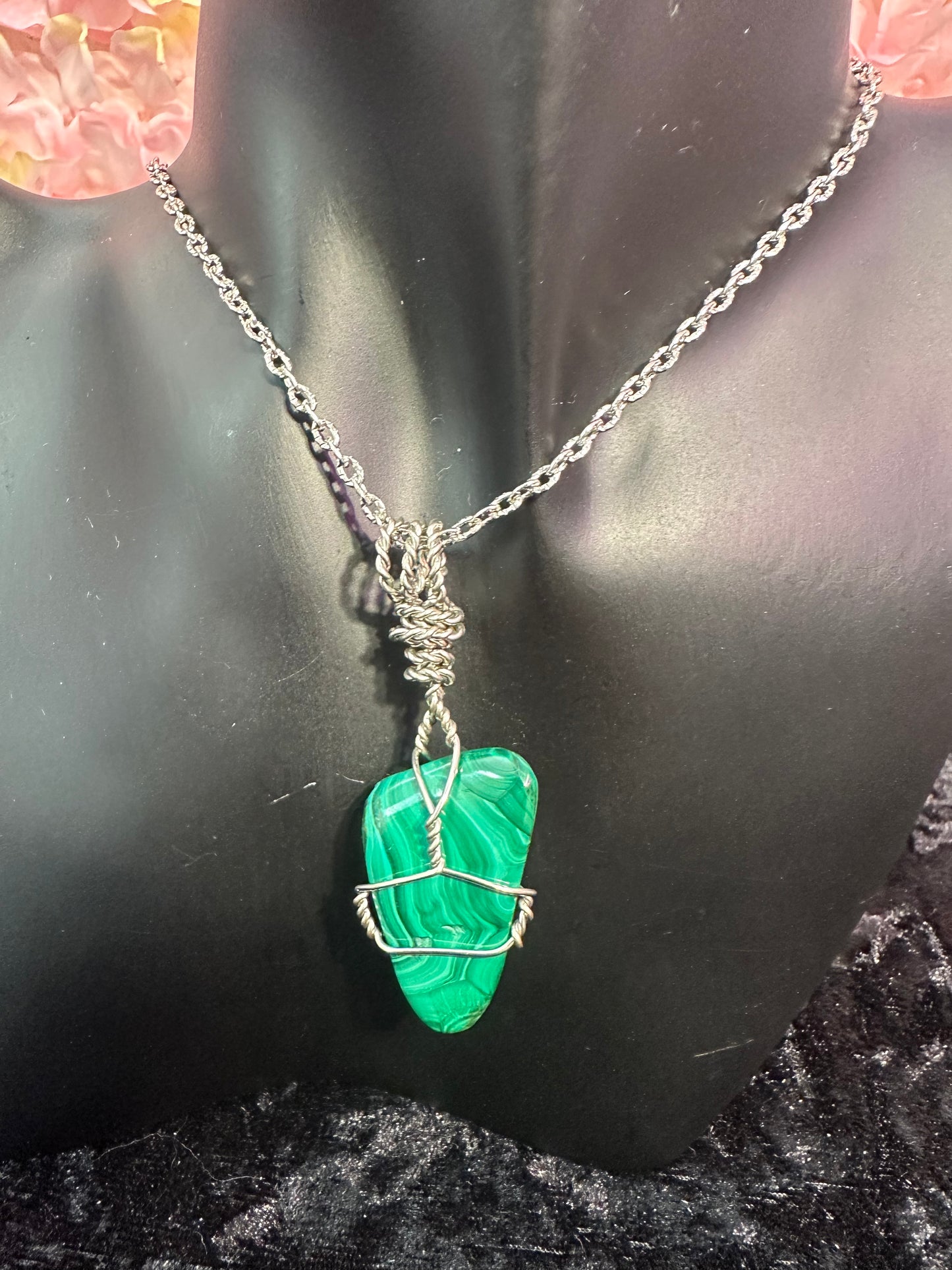 Malachite handmade pendant