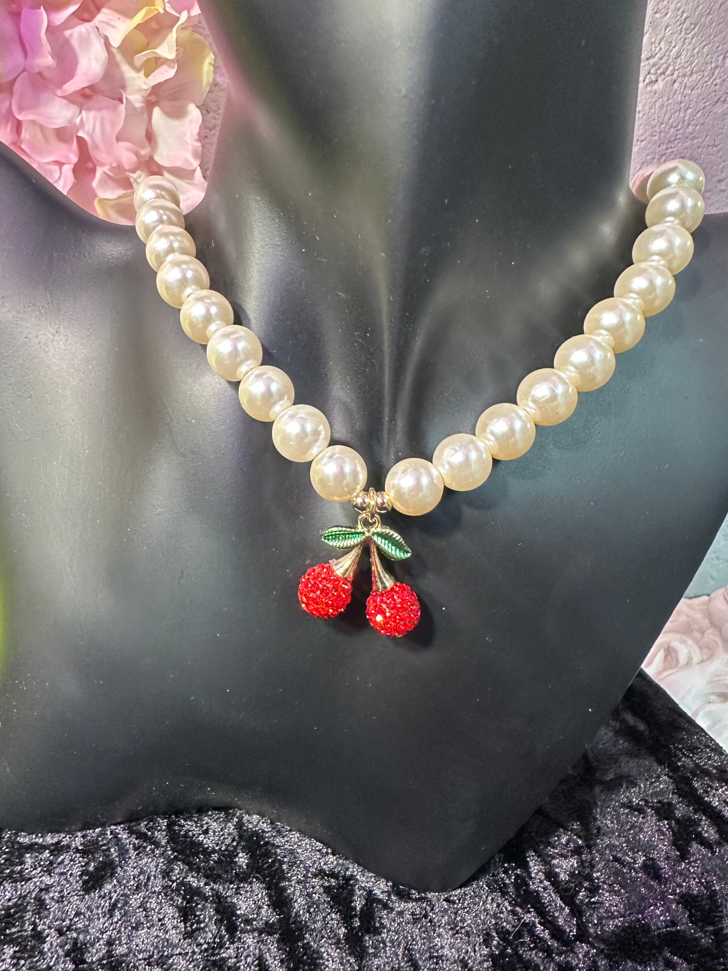 Cherry Baby Pearl Choker