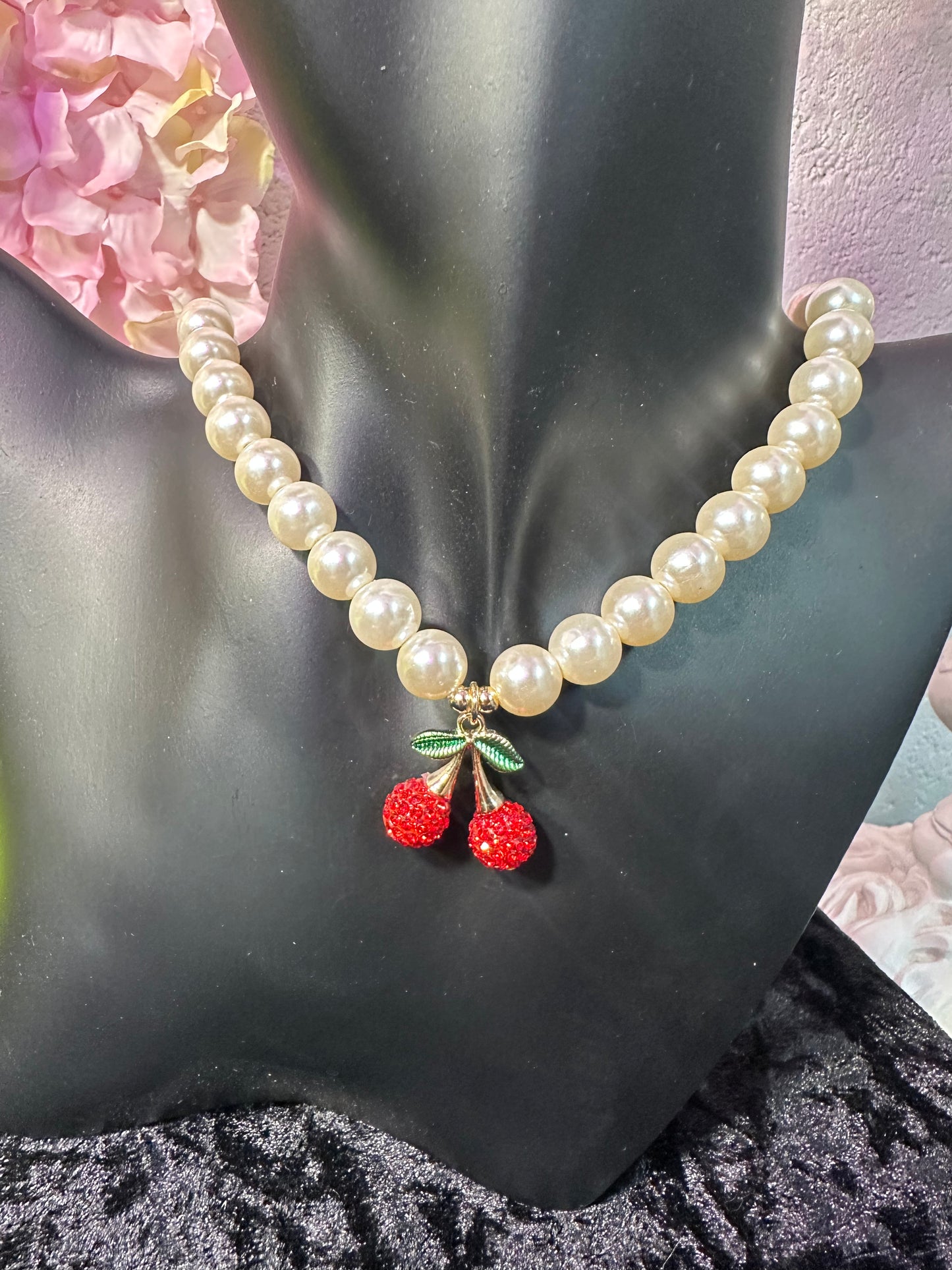 Cherry Baby Pearl Choker