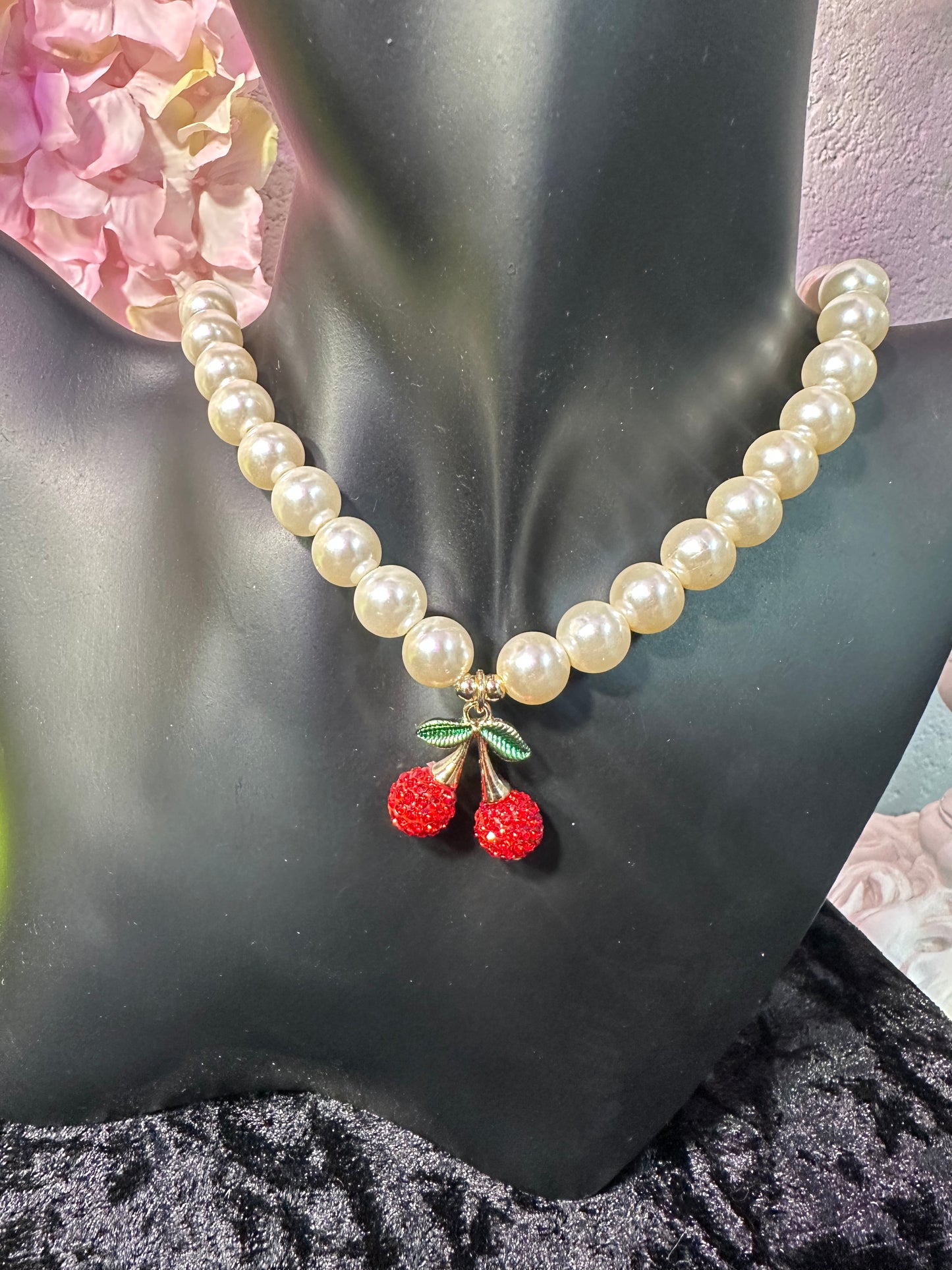 Cherry Baby Pearl Choker