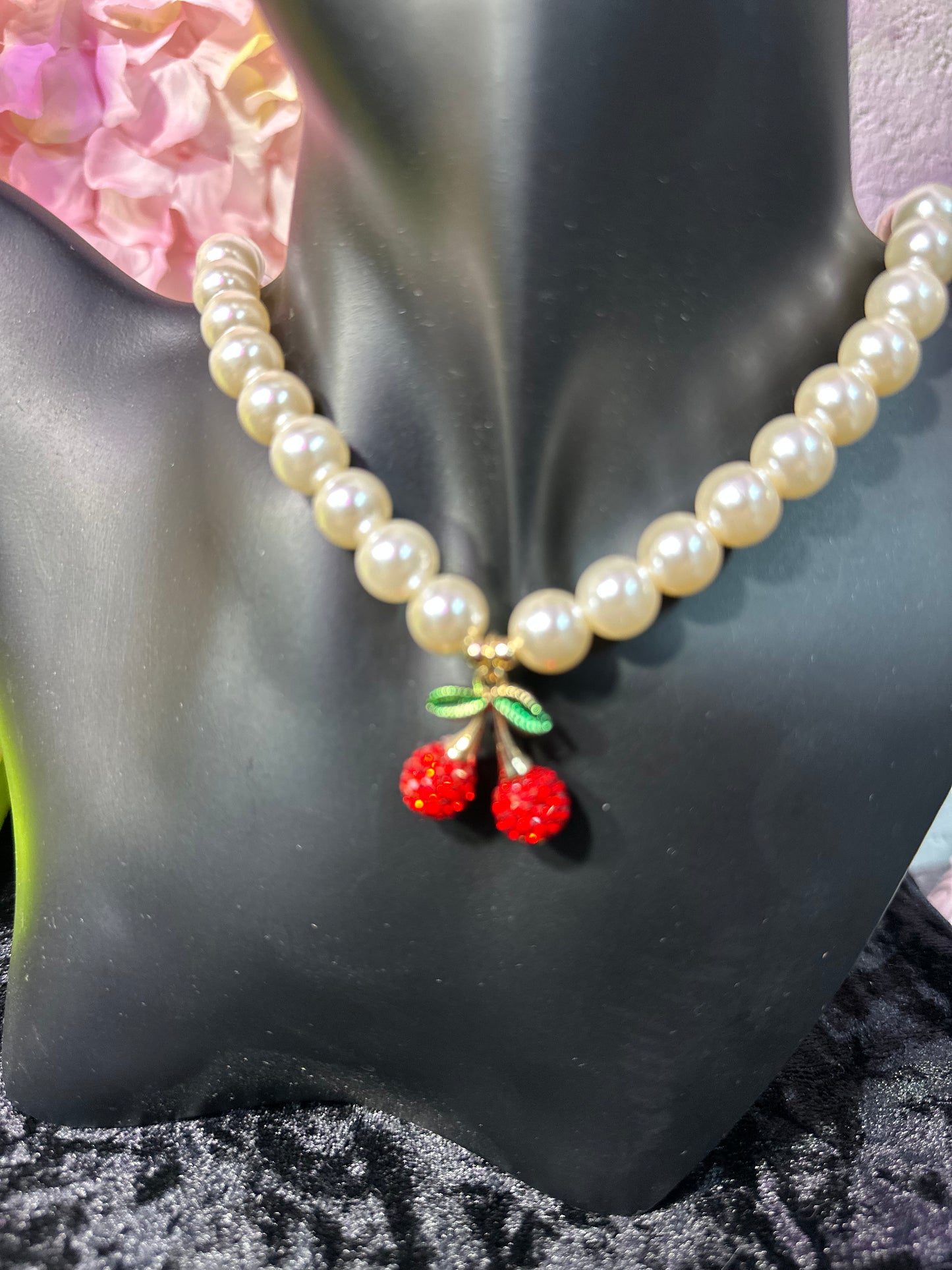 Cherry Baby Pearl Choker