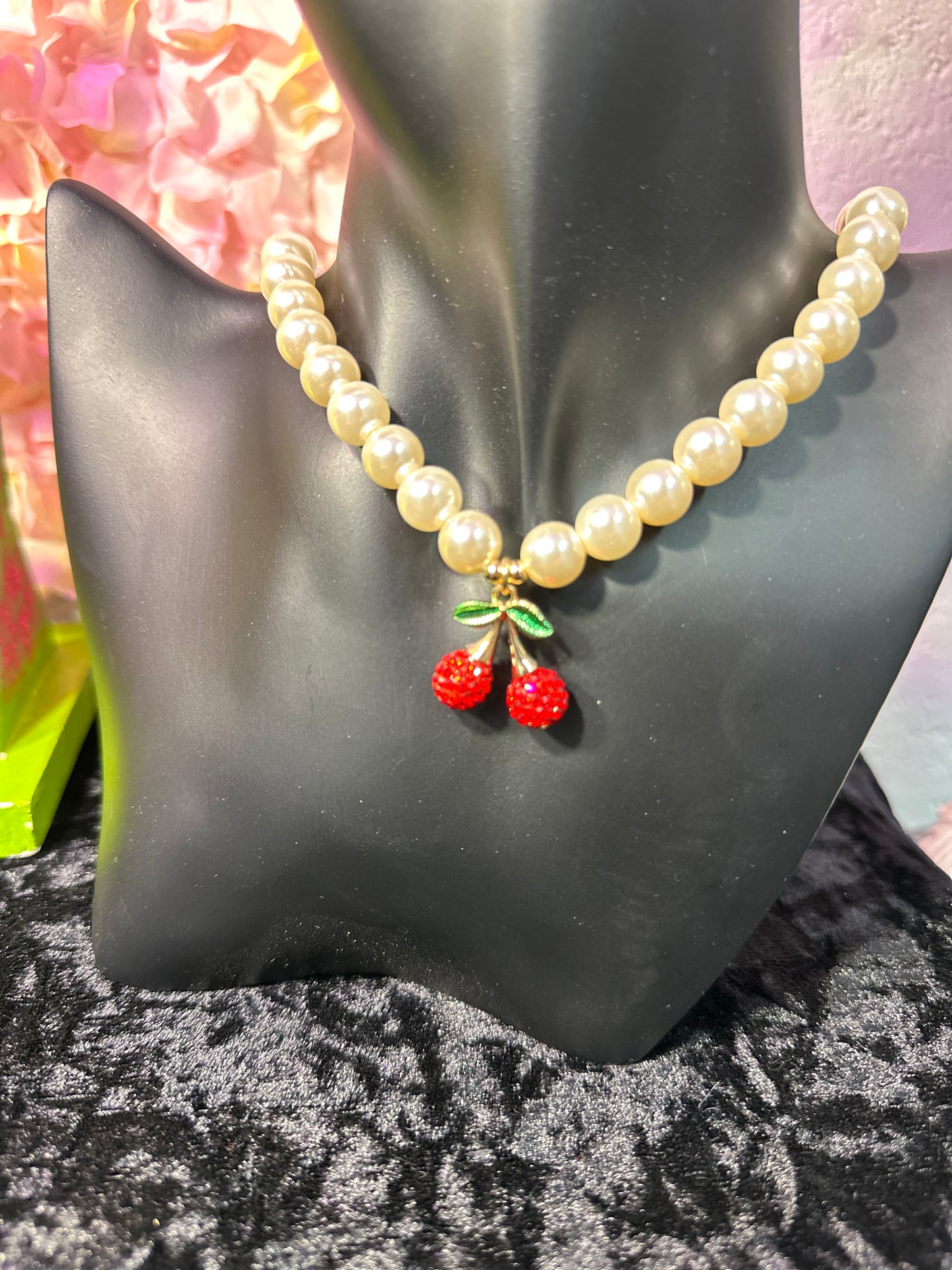 Cherry Baby Pearl Choker
