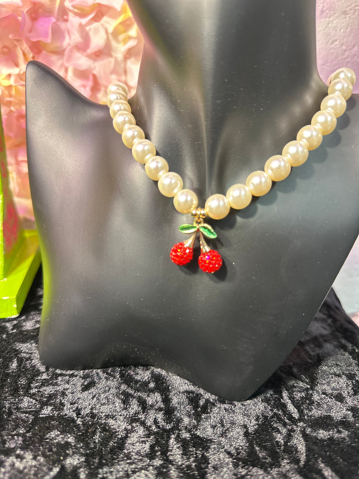 Cherry Baby Pearl Choker