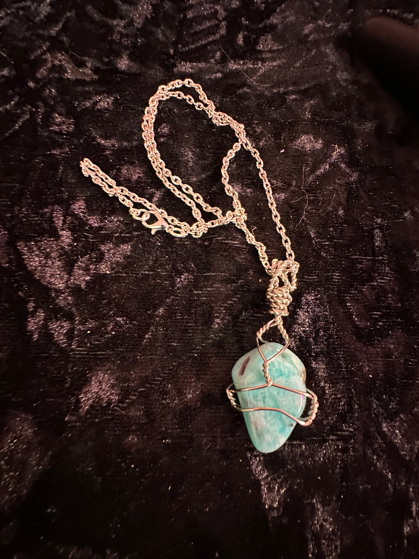 Amazonite handmade pendant