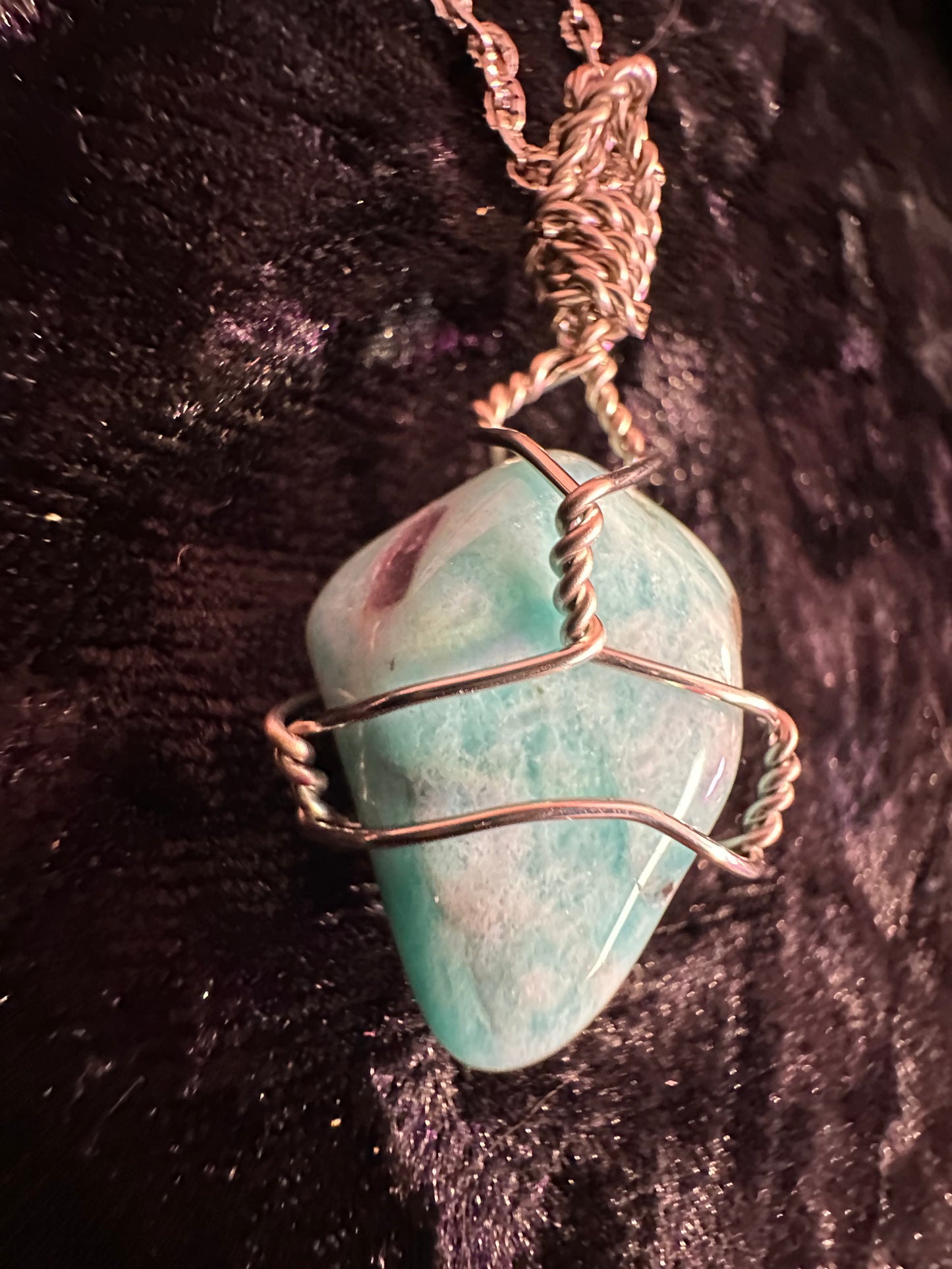 Amazonite handmade pendant