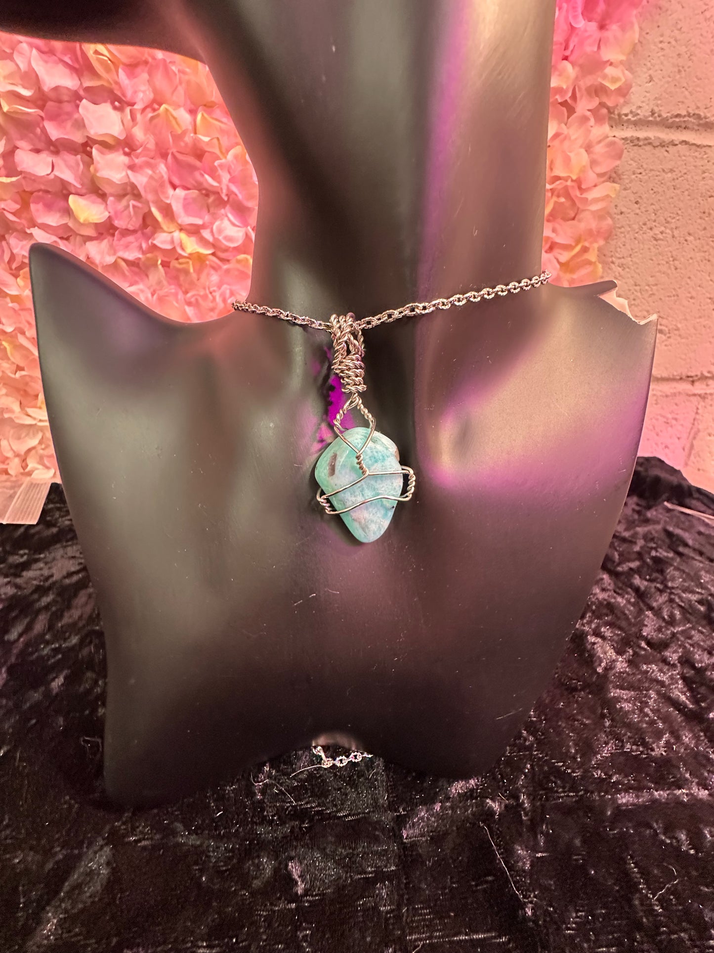Amazonite handmade pendant