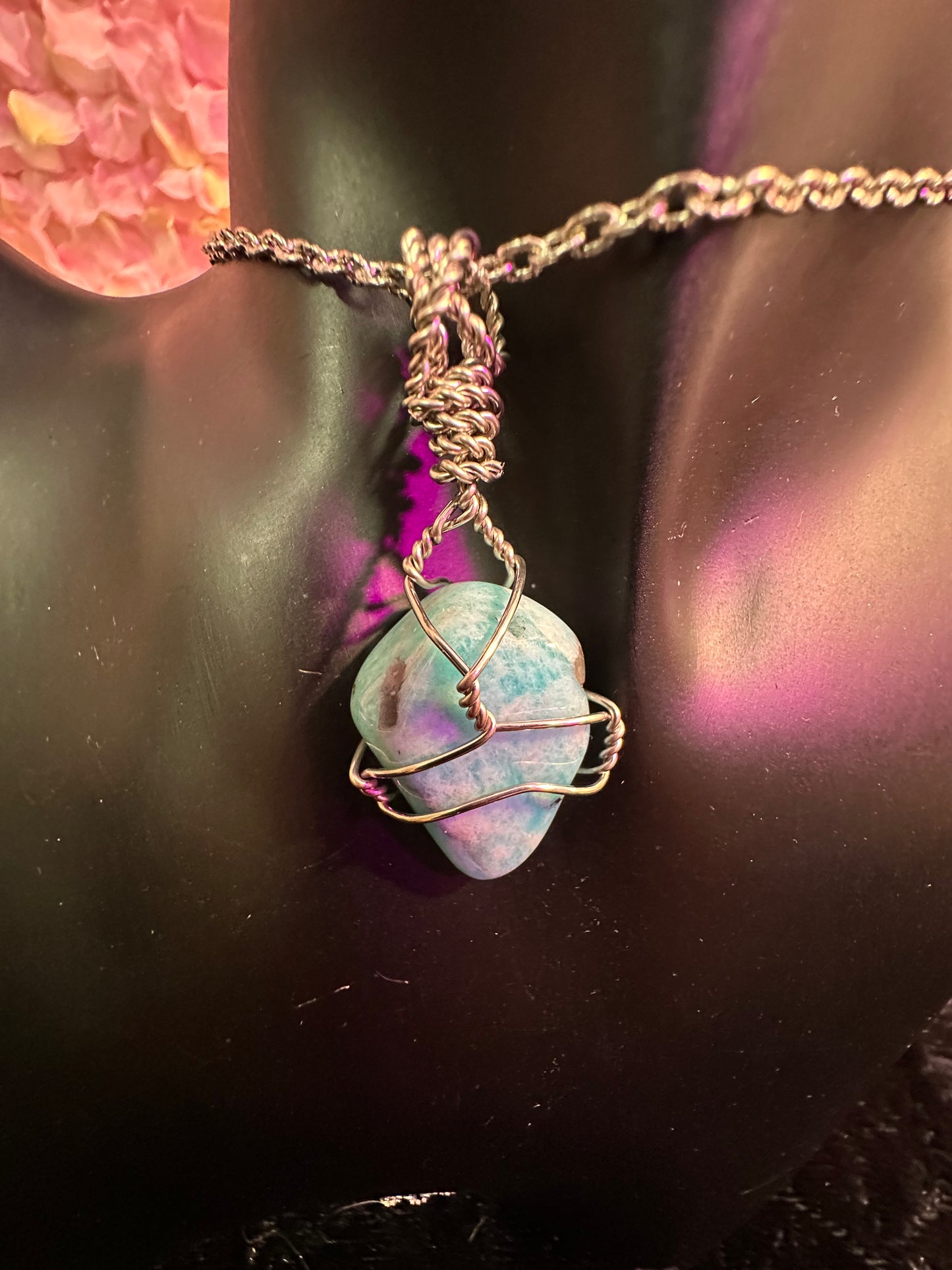 Amazonite handmade pendant