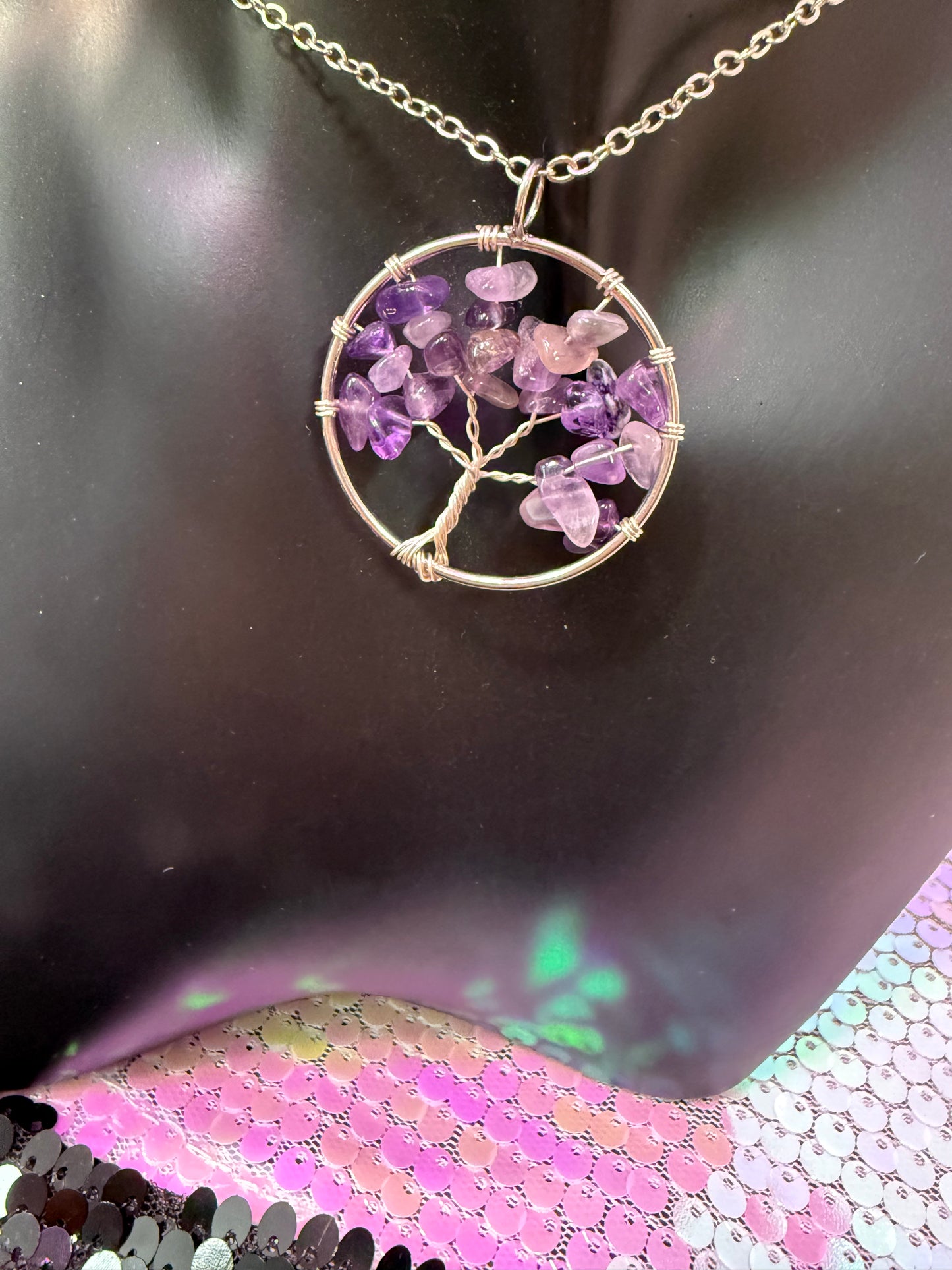 Amethyst Tree of Life Pendant