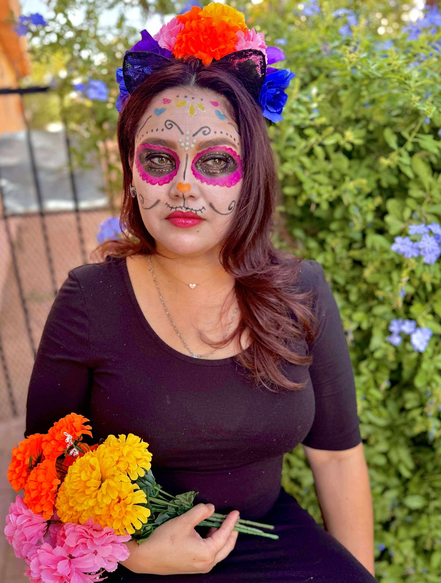 White Dia de Los Muertos Earrings
