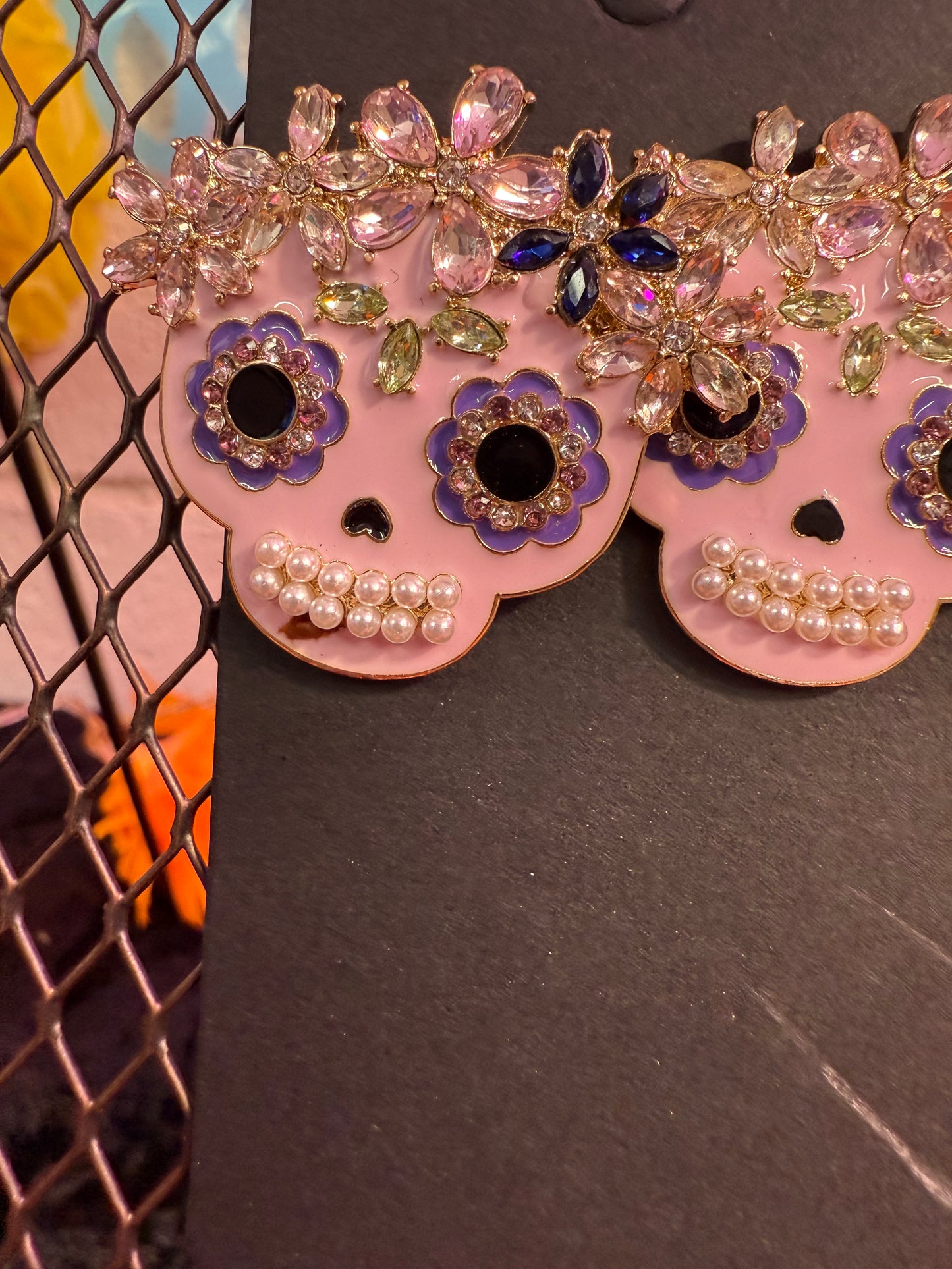 Lavendar Nickle Free Lead Free Dia de Los Muertos