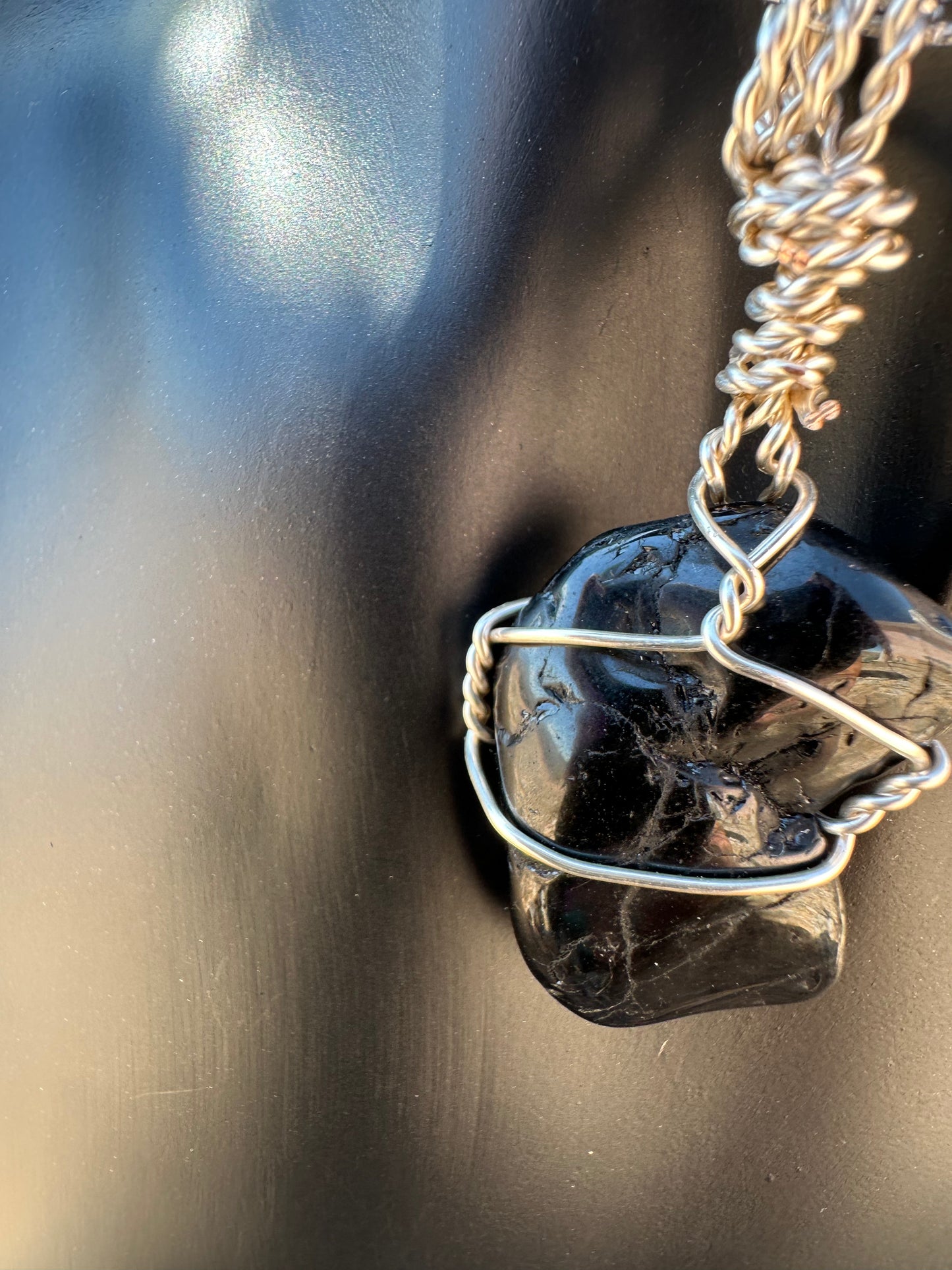 Black tourmaline pendant