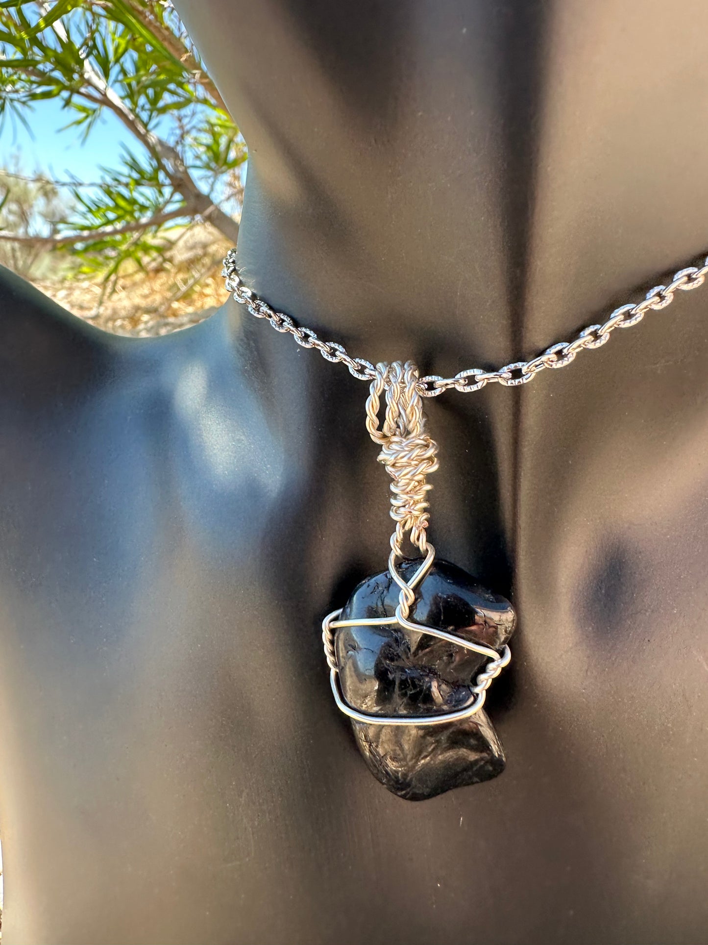 Black tourmaline pendant