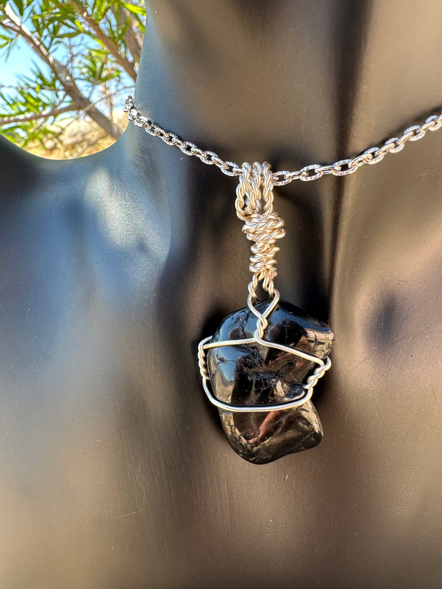 Black tourmaline pendant