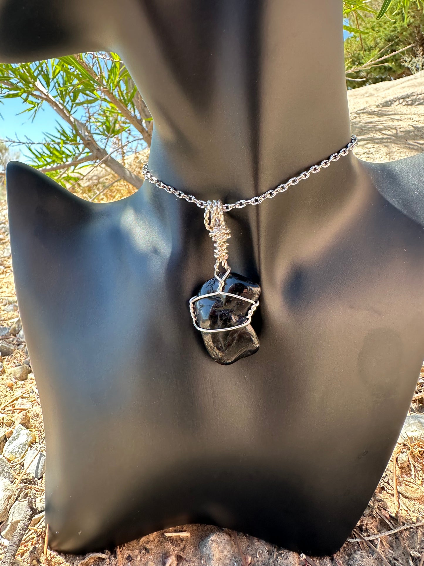 Black tourmaline pendant