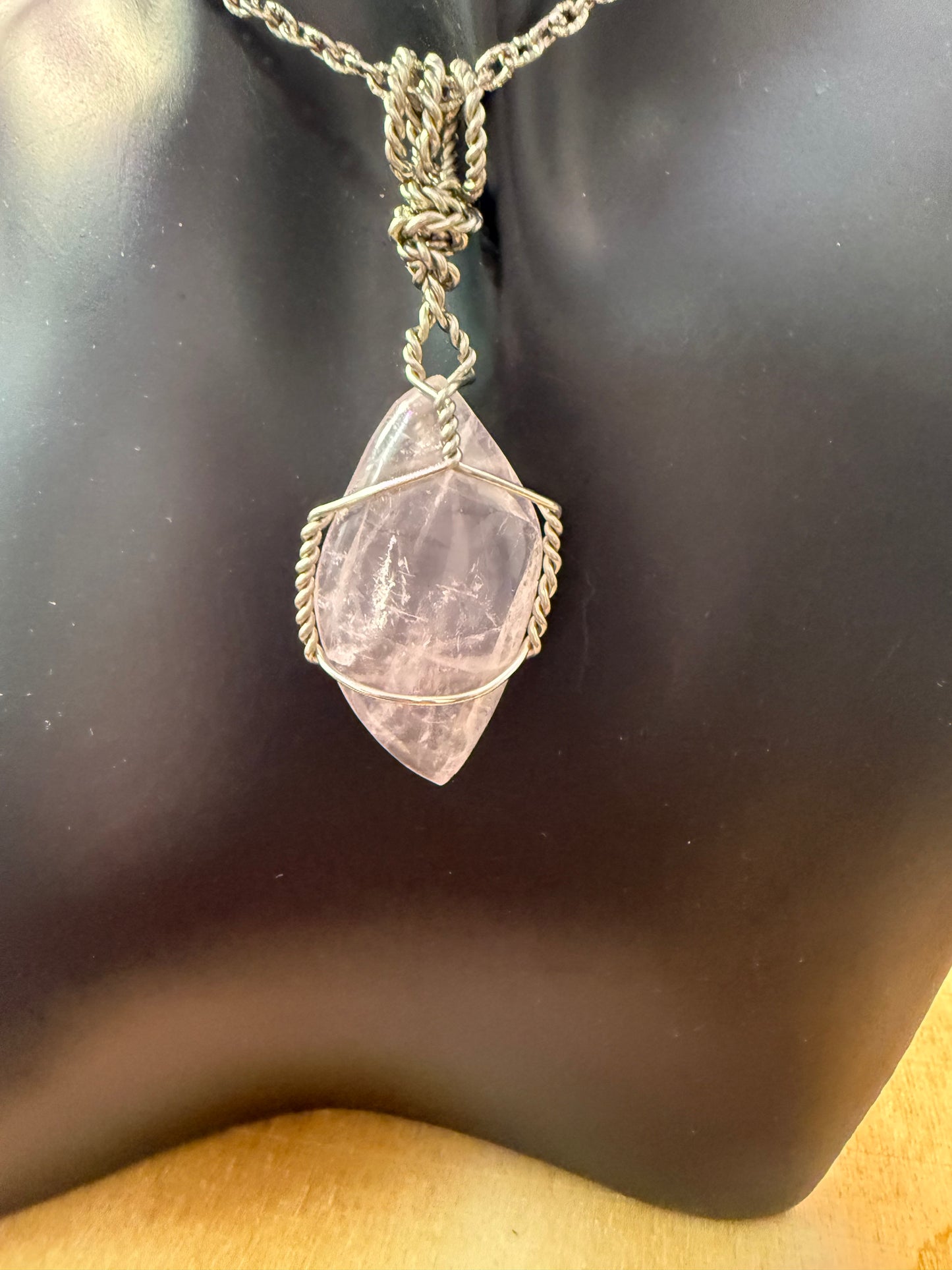 Rose Quartz Crystal Pendant