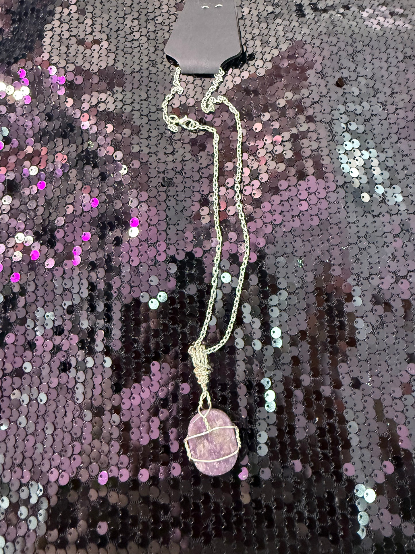 Lepidolite Crystal pendant