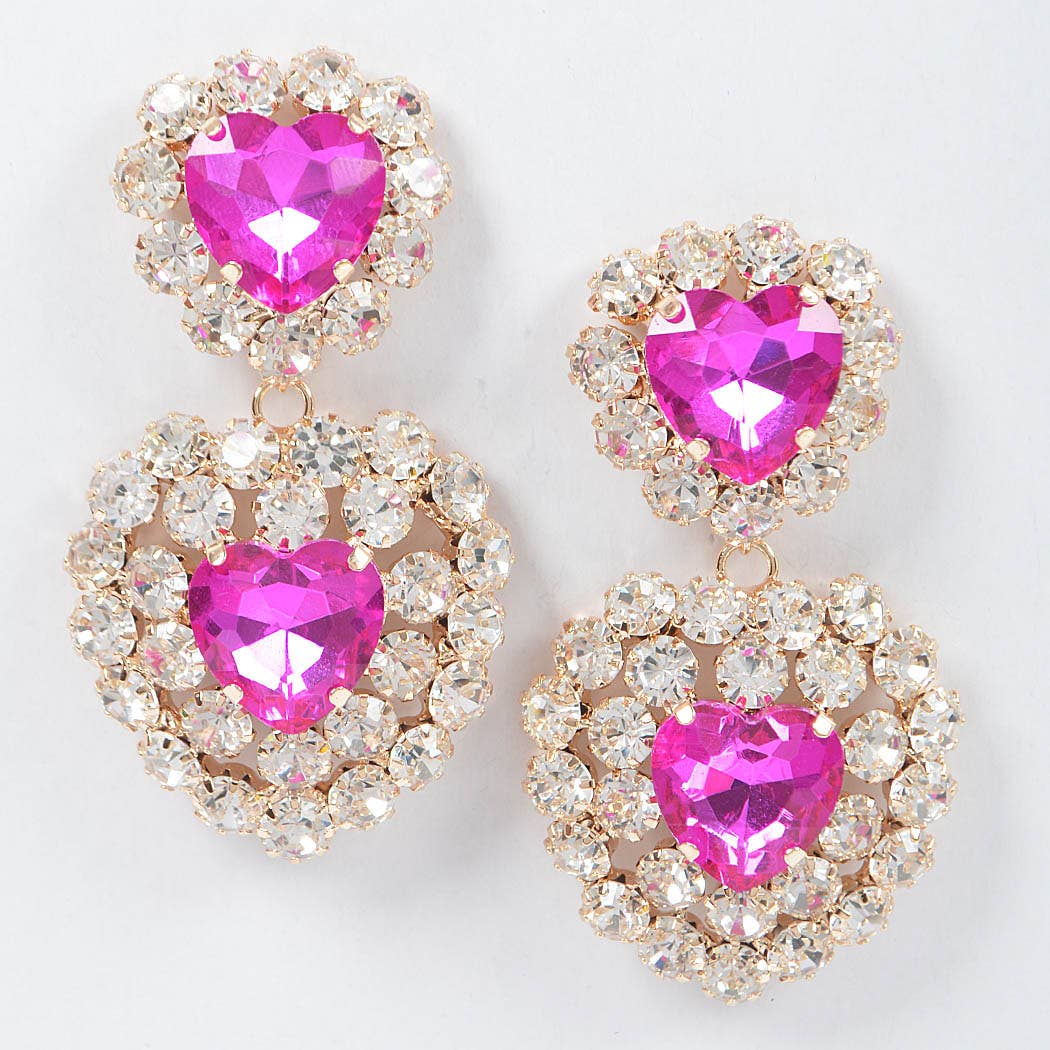 Fuschia Gold Audrey Earrings