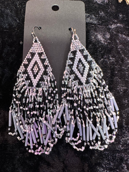 Silver Summer Neon Beaded Collection Earrings