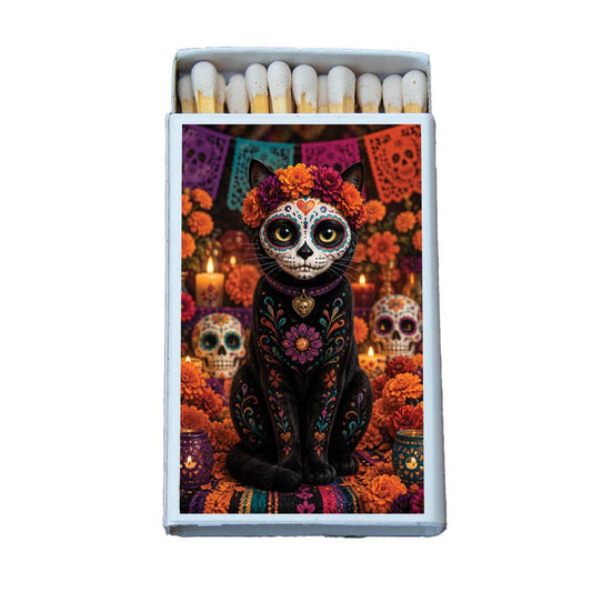 Matches • Halloween Day of the Dead Cat • Home Decor