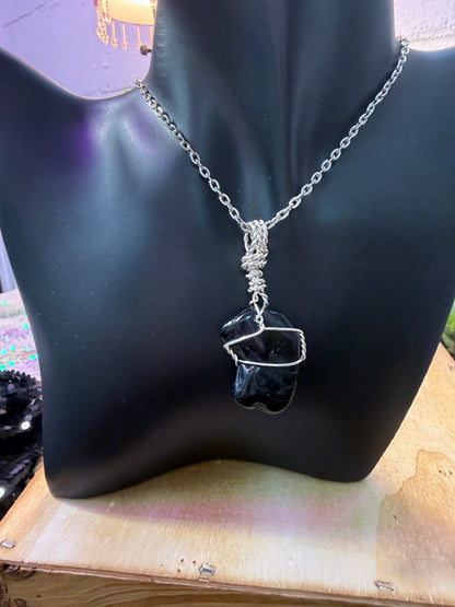 Black Tourmaline crystal pendant