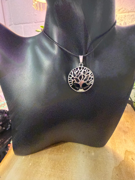 Tree of life black pendant
