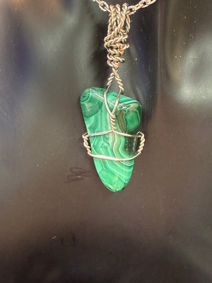 Malachite handmade pendant