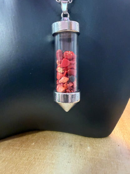 Red Jasper capsule pendant