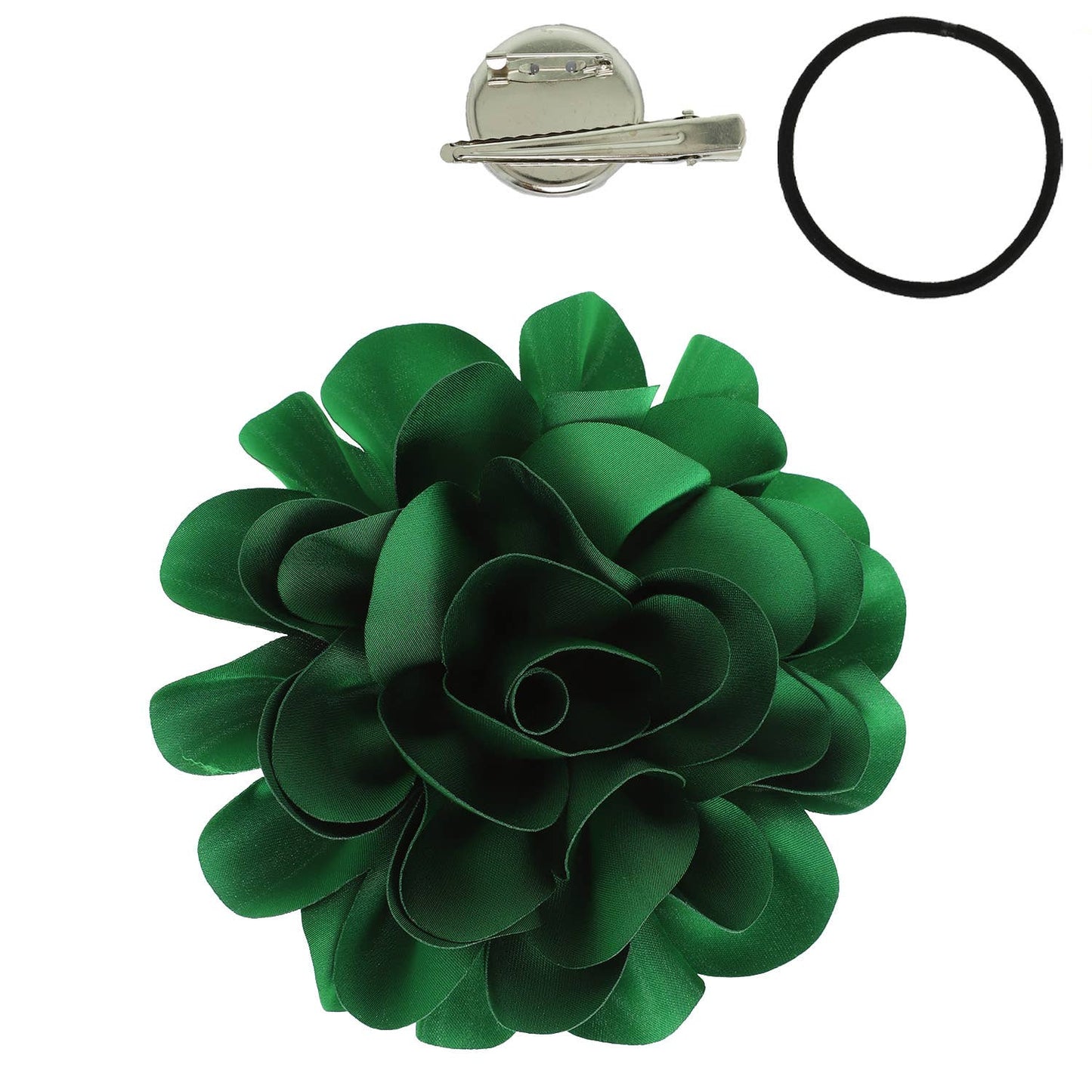 Camellia Flower Pin and Hair Clip : Green
