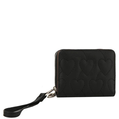 Heart Quilted Wallet A Wristlet GLW-0191: CHERRY
