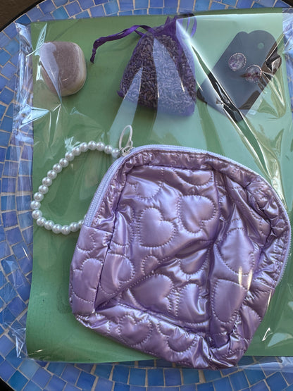 Lavender dreams peace gemstone self care kit.
