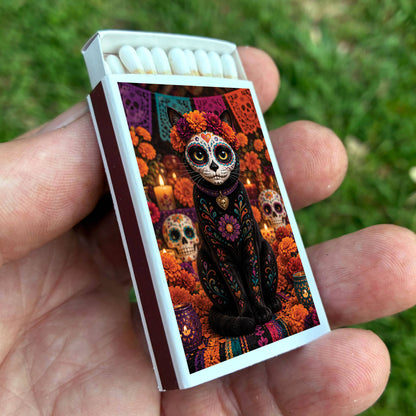 Matches • Halloween Day of the Dead Cat • Home Decor